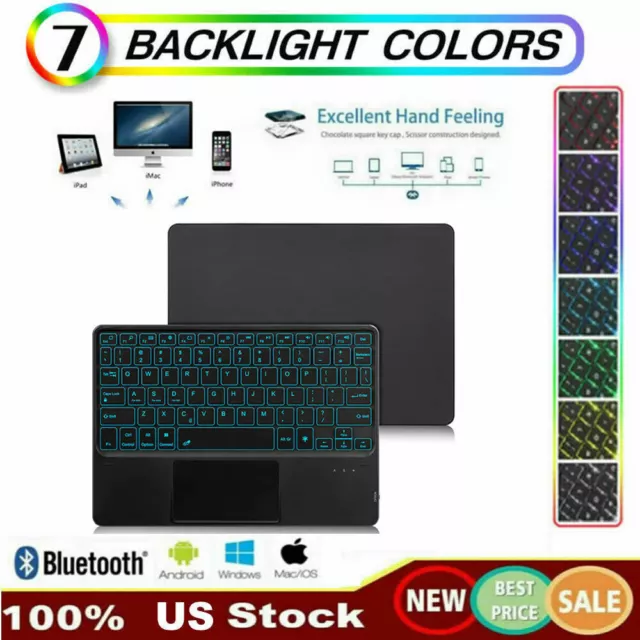 For Microsoft surface pro 3/4/5/6 Backlit Wireless Keyboard Ultra Slim Touchpad