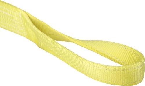 Mazzella EE1-904 Polyester Web Sling Eye-and-Eye Yellow 1 Ply 12' Length 4" W...