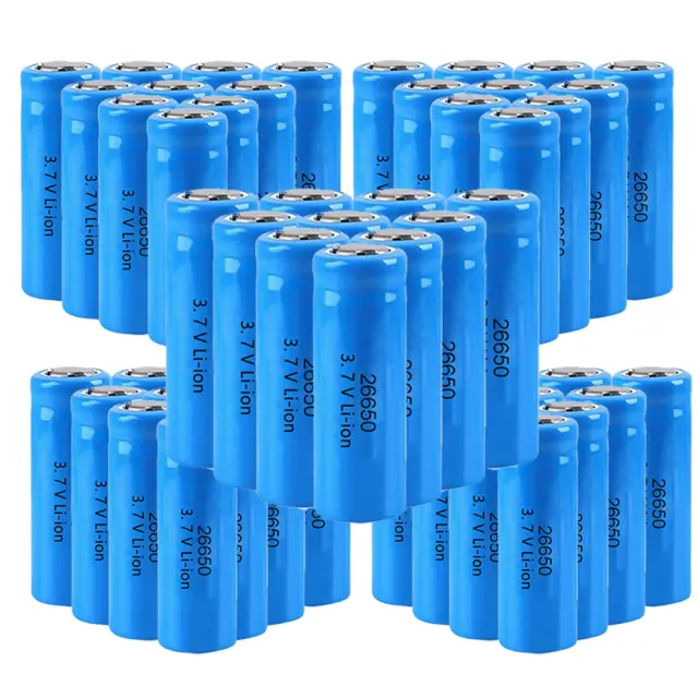 26650 Battery 3.7V Li-ion Rechargeable Batteries for Flashlight Torch