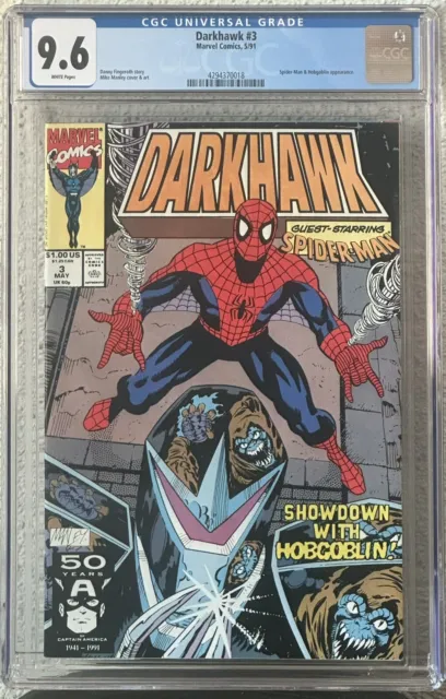 Darkhawk #3 CGC 9.6 WP; Marvel 1991; Spider-Man & Hobgoblin Appearance;