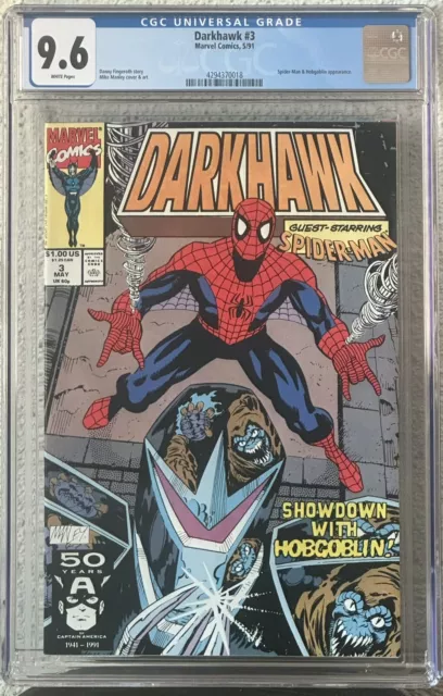Darkhawk #3 CGC 9.6 WP; Marvel 1991; Spider-Man & Hobgoblin Appearance;