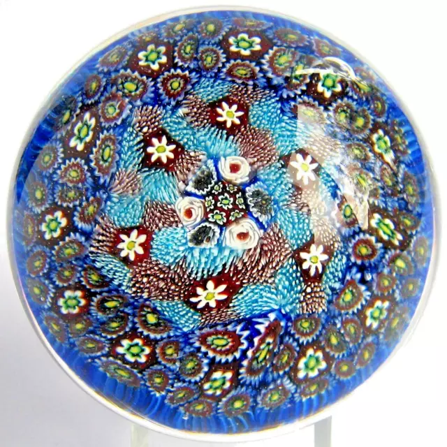 Briefbeschwerer Paperweight MURANO Concentric Millefiori Daisy Canes!