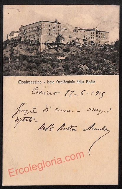 ag0708 - CARTOLINA D'EPOCA - Frosinone Provincia - Montecassino  1919