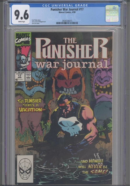 Punisher War Journal #17 CGC 9.6 1990 Marvel Comic Jim Lee Cover
