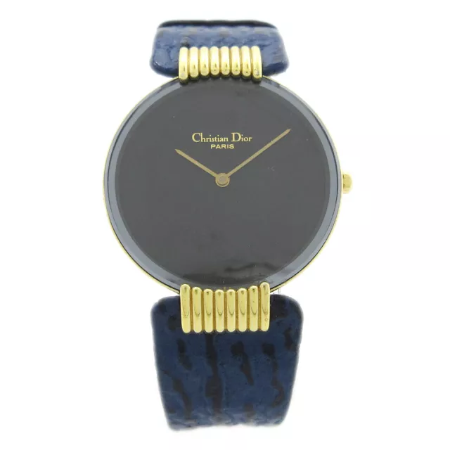Christian Dior D4-153-5 Bagheera Black Moon Quartz Ladies Wristwatch Blue 50055