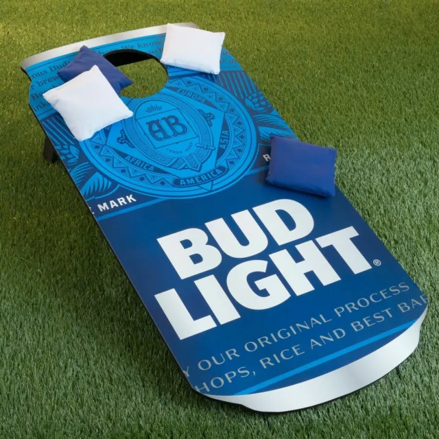 Bud Light Can Bean Bag Toss Corn hole Family Backyard Lawn Game 8 Bags