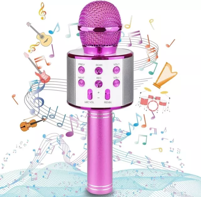 Wireless Karaoke Microphone 7-in-1 Handheld Portable Karaoke Machine & Speaker