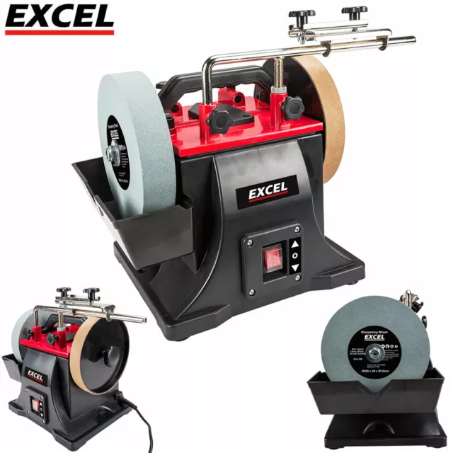 Excel EXL200WSGS 200mm Wet and Dry Wetstone Sharpening Grinder System 240V