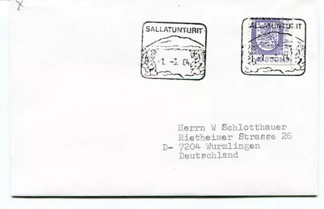 1984 SALLATUNTURIT Suomi Finland Wurmlingen Polar Antarctic Cover