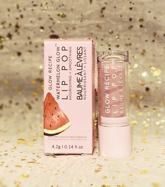 NEW Glow Recipe Watermelon Glow Lip Pop WATERMELON PINK Scrub to Balm NIB