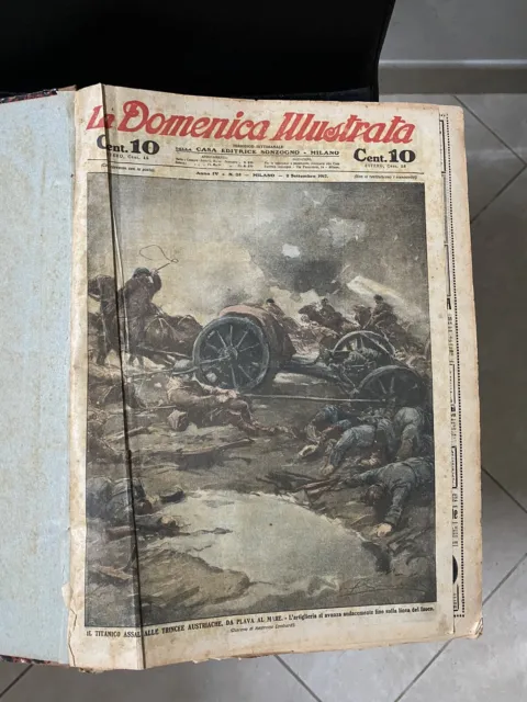 La domenica illustrata rilegata 1917 1918 1919 vedi descrizione