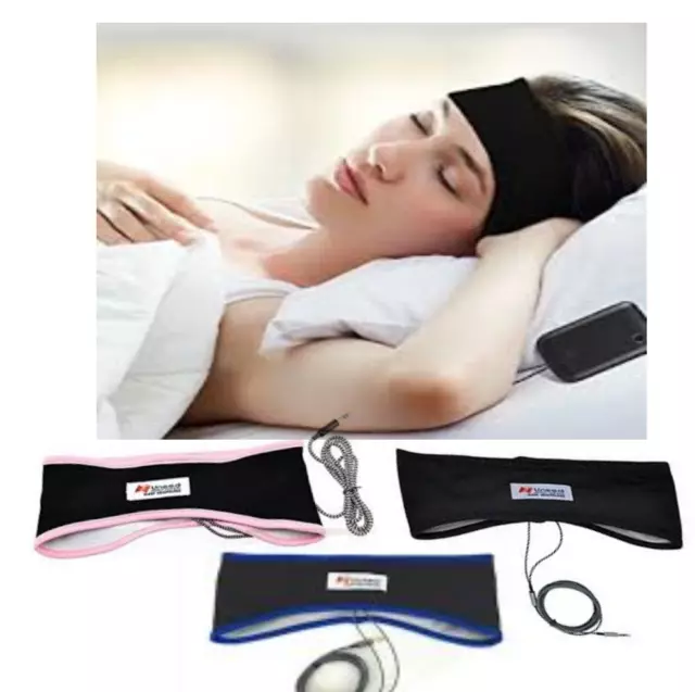 Slim Lycra Soft Sleep HeadPhones Headband Sports  3.0 mm Speakers VOLUME CONTROL