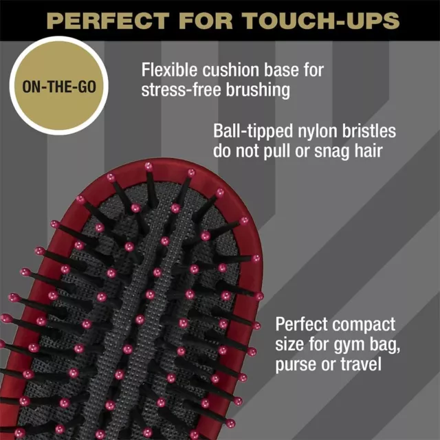 Conair Velvet Touch Hairbrush for Thick Hair, Detangler Brush with Nylon 3