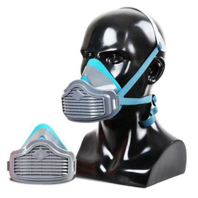 SILICONE HALF FACE Gas Mask Paint Spray AntiDust Reusable Washable