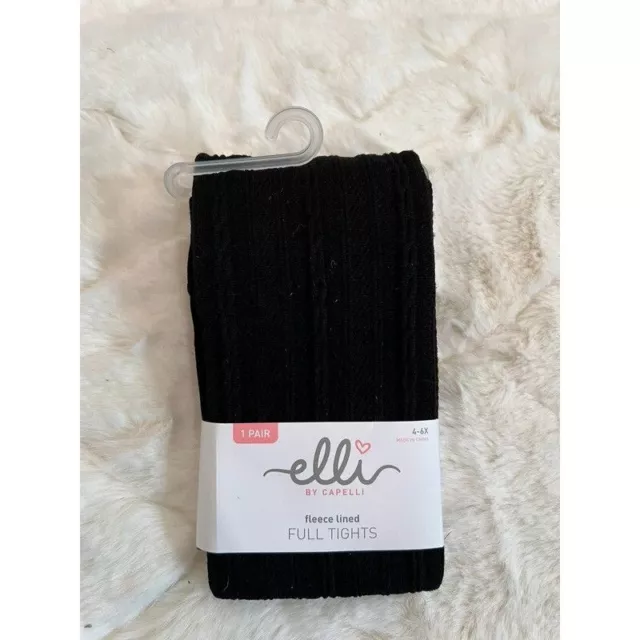Girls Elli by Capelli Fleece Lined Full Tights Size 4-6x