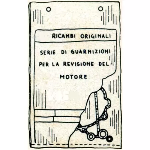 Guarnizioni motore per MOTO MORINI 125 cc.  2 tempi  anno 1952