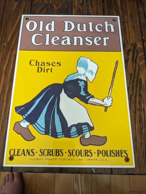 Old Dutch Cleanser Advertising Enamel Sign