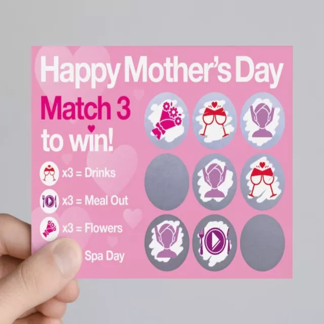 Paper Mother's Day Scratch Card Gift from Child Greeting cards