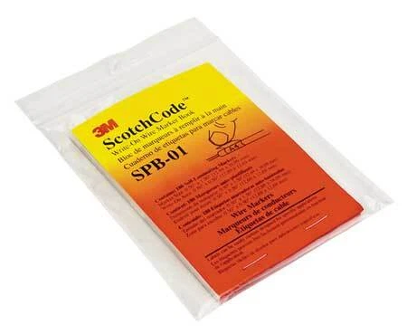 3M Spb-01 Wire Marker Book,Preprintd,Slf-Adhes,Pk5, Spb-01