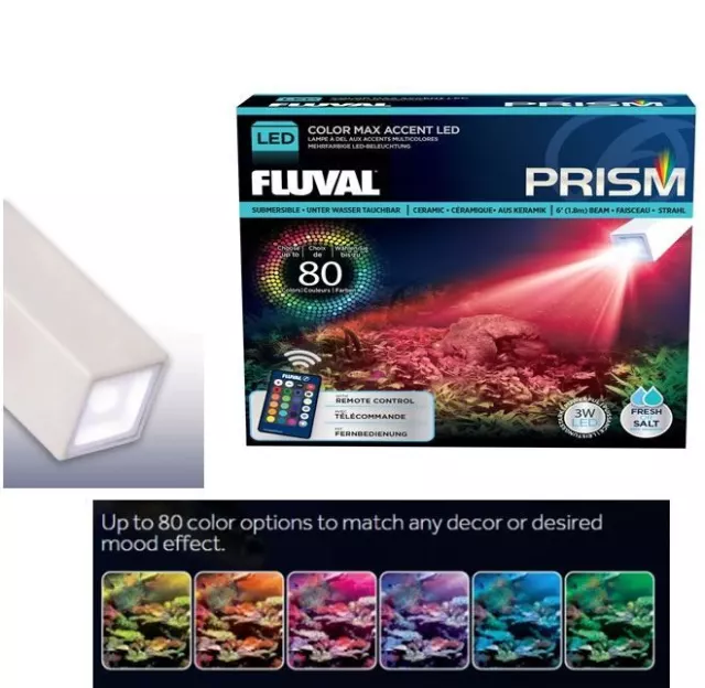 Fluval PRISM LED Spotlight 3w Marine Reef Aquarium Underwater Colour Lighting 3