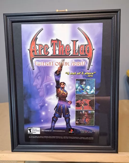 Vtg Playstation Advertisement- 2003 Arc The Lad- PS2  -Framed