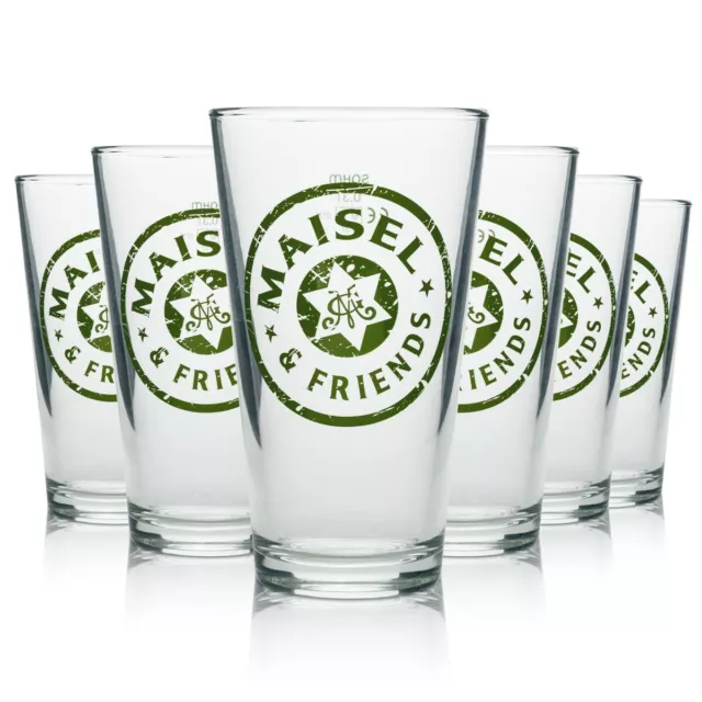 6x Maisel & Friends Bier Glas Exclusiv Tumbler 3 Farben 300ml Pils Gläser Craft