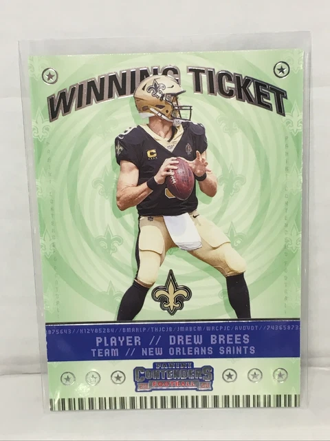 Drew Brees 2020 Panini Contenders WT6 Winning Ticket