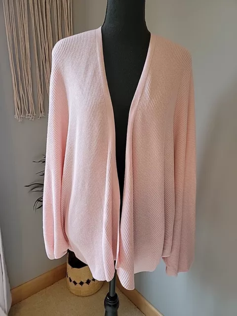 LULULEMON Cashlu Knit Wrap Sweater Mist Pink Size M/L Cashmere Blend