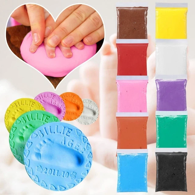 & Doughs Footprint Mud Clay Fluffy Plasticine Learning Newborn Baby Handprint