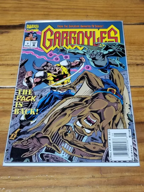Marvel GARGOYLES #7 Comic 1995 Animated TV Show Low Print Newstand