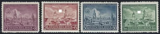 Deutsche Besatzungs-Ausgabe 1942 ** postfrisch MiNr. 92-95 Lublin Deutsche Stadt