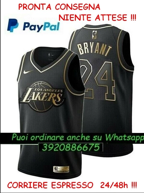LA LAKERS JERSEY canotta NBA kobe bryant 24 golden edition BLACK
