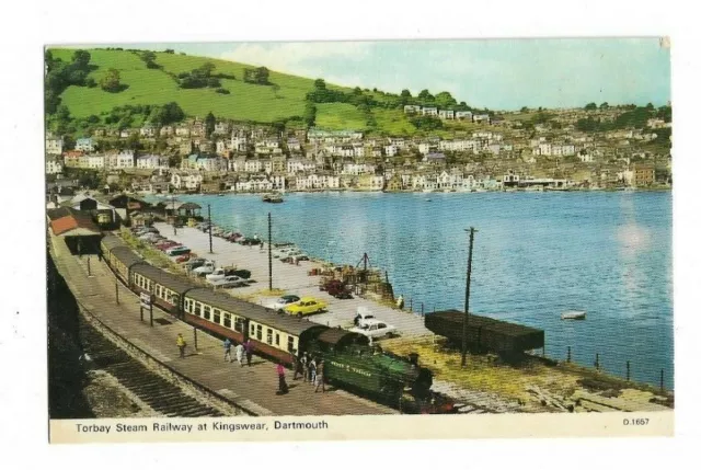 Torbay Steam Railway At Kingswear, Dartmouth, Postcard.