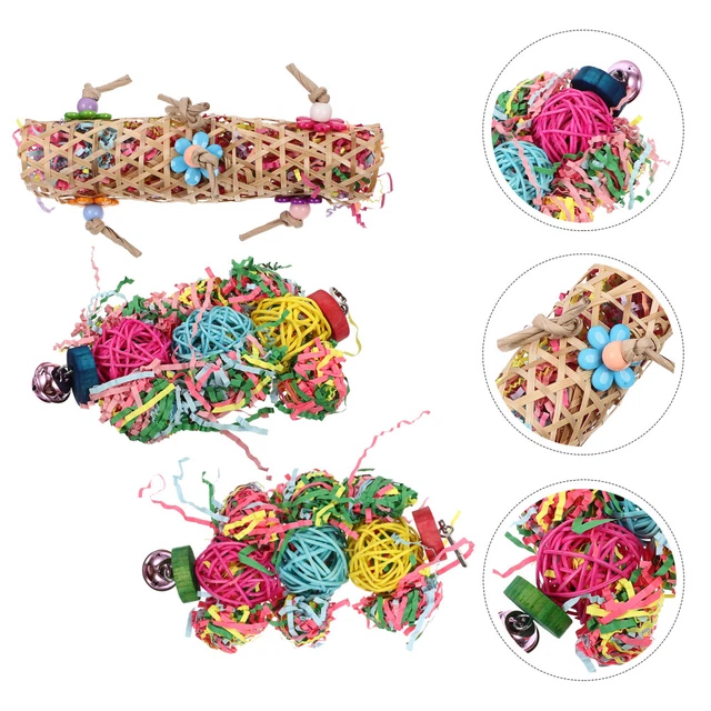 3pcs papageikaut spielzeug birdcage hanging toy bird kaut spielzeug birdcage