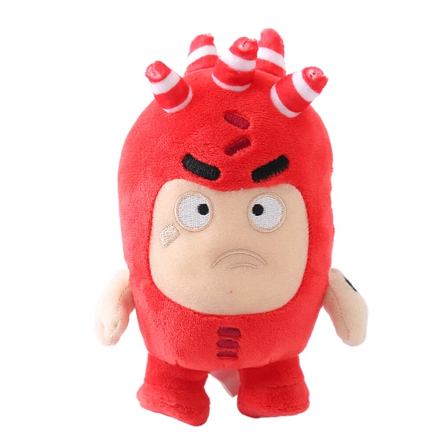 ODDBODS PLUSH STUFFED Toys 18CM Mini Figurines for Boys and Girls (Red