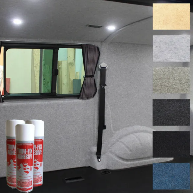 Camper Van Lining Carpet 4 Way Stretch VW T6 5 Transporter Caddy transit Trimfix