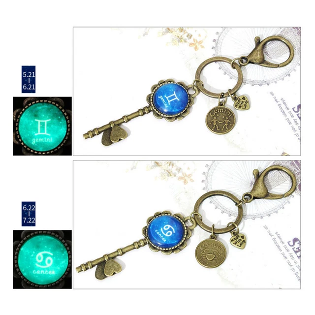 2 Pcs Hanging Keychain Jewelry Glow Accessories Keychain Keys Key Ring 10
