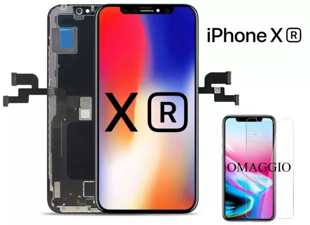 Vidrio Pantalla LCD Toque Igual Original + Frame Negro Apple IPHONE XR Top