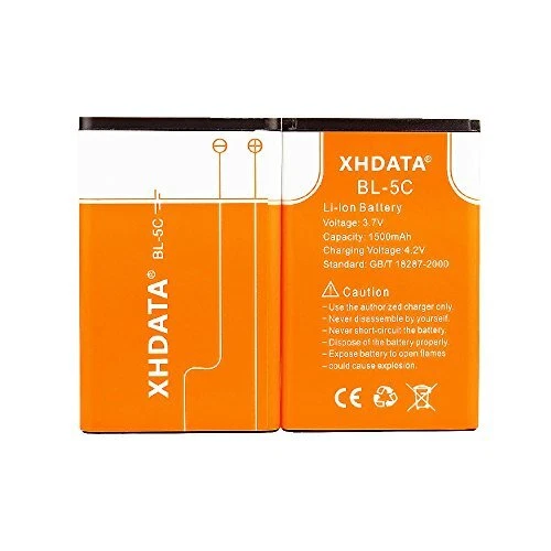 XHDATA BL-5C Battery 3.7V 1500mAh Rechargeable Battery Large Capacity for Rad...