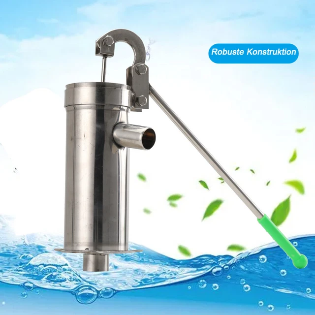 Edelstahl Handschwengelpumpe  Gartenpumpe Fr Brunnen & Bewsserung, Bis  10m Tiefe