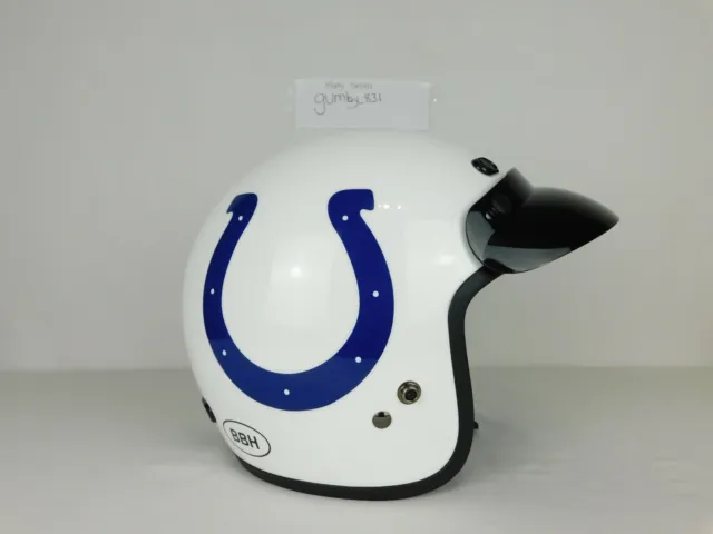 Brogies Bikewear NFL Indianapolis Colts Motorcycle Three Quarter Helmet 2