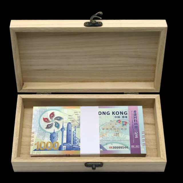 100pcs/box The 25th Anniversary of Hong Kong's Return Paper Banknotes 1000 Yuan