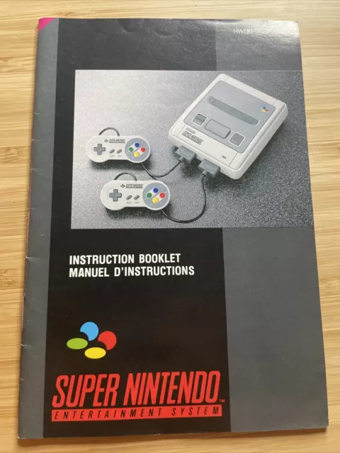 Super Nintendo Manuel D’Instruction Super Nintendo Fra