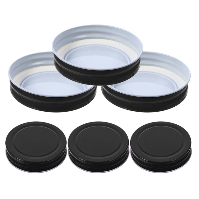 Lot De 4 Couvercles En Bambou Pour Bocaux En Verre - Hermétiques, Réutilisables, Pour Smoothies, Jus, Conservation