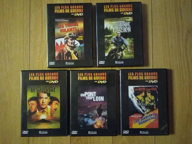 LES PLUS GRANDS FILMS DE GUERRE - lot de 5 Films DVD comme neufs