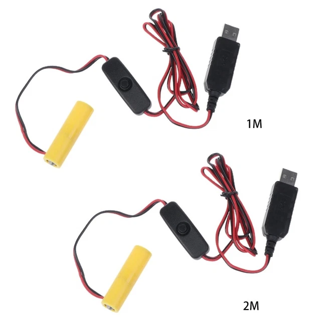 1.5V USB Power Converter Battery Eliminator Replace 1 AA Battery for LED Light