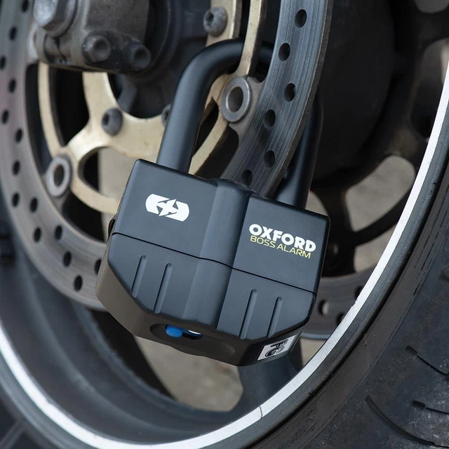 Oxford Boss Alarm 16mm Motorcycle Security Lock - Black