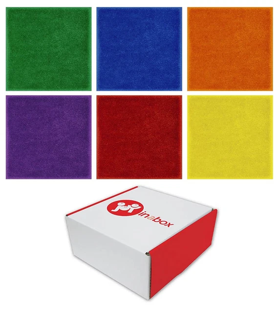 24 Alfombras Cuadradas JG-832 Joy in a Box Círculo Escolar Tiempo Surtidos Colores Color