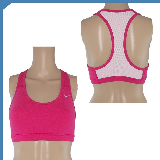 Nike Dri Fit Reggiseno Sport Sportivo Top Fucsia Bra Traspirante Medium Large