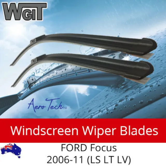 Windscreen Wiper Blades For FORD Focus 2006-11 (LS LT LV) - Aero Design (PAIR)